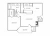 1 Bedroom 1 Bathroom Floor Plan A 1 Bedroom 1 Bathroom Floor Plan Aat The Glen, Lewisville, TX, 75067
